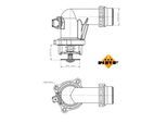 NRF Thermostat, Kühlmittel 725001 für BMW