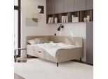 P & B Boxbett, Beige, Textil, H3, Höhe ca. 18 cm, 90x200 cm, Bettkasten, Kinder- & Jugendzimmer, Jugendmöbel, Jugendbetten