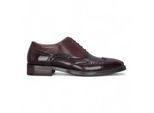Justin Reess Herren-Brogue-Schuhe aus Lackleder in Weinrot - Harry