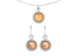 Orphelia Dames 925 Sterling Zilver Set: Ketting-Hanger + Oorbellen - Zilver SET-6041/1