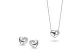 Orphelia Dames 925 Sterling Zilveren Set: Ketting-Hanger + Oorbellen - Zilver SET-5019