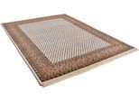 Orientteppich THEKO "Chandi Mir" Gr. 31, braun (creme, braun), B:90cm H:12mm L:160cm, Schurwolle, Teppiche, Fransenteppich, reine Wolle, handgeknüpft, mit Fransen