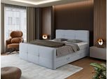 Boxspringbett FORTE "STAR erhältlich in den Breiten 140cm, 160cm & 180cm, inkl. Bettkasten", grau, B:186cm L:227cm, Der Bezugsstoff Paros 2 ist ein glatter Velvet-Stoff mit dezentem Glanz. Besonders weich, schwer entflammbar und zertifiziert nach OEKO-TEX Standard 100., Komplettbetten, Boxspringbett, inkl. Fußteil, erhältlich in verschiedenen Farben
