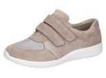 Klettschuh WALDLÄUFER "M-IRA", Damen, Gr. 3,5 (36), grau (taupe), Nappaleder, Textil, Veloursleder, Schuhe Klettschuh, Halbschuh, Komfortschuh in besonders breiter Schuhweite M