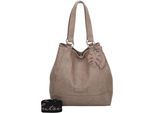 Schultertasche FRITZI AUS PREUSSEN "Eco Joy01", Damen, Gr. B/H/T: 16cm x 33cm x 32cm, braun, unifarben, Taschen Schultertasche, aus veganen und recycelten Materialien