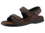 Sandale JOSEF SEIBEL "Rafe", Herren, Gr. 46, braun (braun, schwarz), Nubukleder, Schuhe Sandale, Sommerschuh, Klettschuh, Freizeitsandale, mit Lederdecksohle