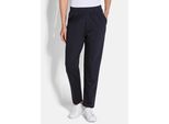 2-in-1-Hose GOLDNER "Kurzgröße Elastische Jogpants im Doppelpack", Damen, Gr. 20, K-Gr, blau (marine, schwarz), Obermaterial: 60% Baumwolle CO. 35% Polyester PES. 5% Elasthan EL., gerade, Hosen, Biesen