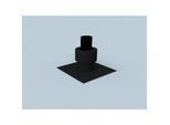 Bertrams Polyline EW Mündungsabschluss 40FMA60S DN 60, mit Hinterlüftung, schwarz