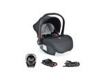 Moni Babyschale Multi Set mit Isofixbasis Royal, i-Size (40 - 87cm) Gruppe 0+ grau