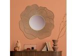 Wandspiegel FineBuy Flurspiegel Rose Metall 77 cm Spiegel Flur Hängespiegel