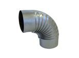 Bertrams Alu Bogen 14BG90-80 90°, Ø 80 x 0,7 mm, gerippt