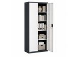 VCM Metallschrank mit 5 Fächern, Stahlschrank abschließbar, 80 x 180 x 40 cm, Aktenschrank und Universalschrank, Malivo