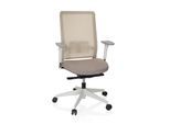 hjh OFFICE Profi Bürostuhl PURE WHITE Stoff / Netzstoff mit Armlehnen (höhenverstellbar)