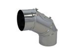 Bertrams Vle Segmentbogen 17SBV110RV Ø 110 x 0,6 mm, mit Reinigungsverschluss, 4-teilig, Edelstahl 1.4301