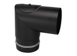 Bertrams Pelletino Bogen 10SB90RV-100S 90°, mit Reinigungsöffnung, 100 x 0,6 mm, schwarz