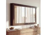 Spiegel MCW-P42, Wandspiegel Garderobenspiegel Flurspiegel, MDF Glas 80x120x10cm ~ Walnuss-Optik