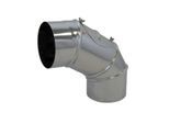 Bertrams Vle Segmentbogen 17SBV180RV Ø 180 x 0,6 mm, mit Reinigungsverschluss, 4-teilig, Edelstahl 1.4301