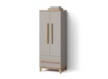 KINDERKLEIDERSCHRANK Mailo Cashmere/Artisan 70 x 186.8 cm mit Sitzbank
