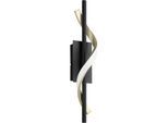 EGLO Wandleuchte "CONAPRATO Wandlampe - Alu, Stahl - LED - 8,8W - IP20", schwarz (schwarz, messing, gebürstet), 1, H: 46,5cm, 1 Stk., Leuchten, Wandstrahler, Wandspot, Wohnzimmer, Flur, L14 x H46,5 x AL8 cm, Wandleuchte