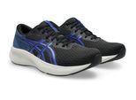 Laufschuh ASICS "PATRIOT 14", Herren, Gr. 43,5, schwarz, neon blau, Synthetik, Schuhe Laufschuh, atmungsaktives Mesh-Obermaterial, Energiegeladene Mittelsohle