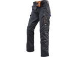 Arbeitsbundhose UNCLE SAM "Bund", Herren, Gr. 60, EURO, schwarz (schwarz, marine, orange), Obermaterial: 65% Polyester PES. 35% Baumwolle CO., Hosen