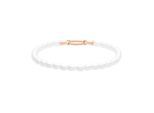 Armband TAMARIS "Pearl Charms", roségoldfarben, weiß, Armbänder, Damen, 18cm, Edelstahl Perlen, Edelstahl, Perlen, Armband, mit Glasperle