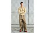 Weite Gabardine-Hosen mit Taschen