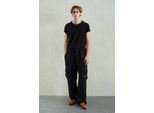 Brede Pijpen Textuur Pull-On Broek