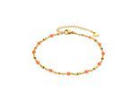 Luxenter-Armband aus Metalllegierung und orangelackiert, lackiert in 18-karat-Gelbgold – Basor