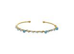 Luxenter Armband mit blauem Kristall 18k goldfarben - Yakde