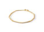 Luxenter-Armband aus brillantem Metall und Zirkonia-Legierung, gefertigt in 18-karat-Gelbgold – Ranme