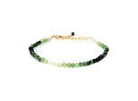 Luxenter Grüner Kristall Armband aus 18K Gelbgold - Halok