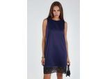 Satin Mini-jurk met Kantdetails