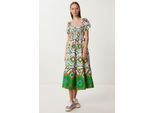 Batikprint Midi-jurk met Ruffle Detail