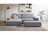 Polsterecke OTTO HOME "SHERWOOD XXL tief, L-Form, Schlaffunktion, Bigsofa, Cord, Leinenoptik", grau (dunkelgrau), B:284cm H:90cm T:135cm, 100% Polyester, Sofas, Polsterecke, stellbar zum Schlafsofa (Krokodilverbinder), Cord, Leinenoptik