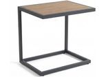 Beistelltisch AMBIENTE HAUS "Garten Beistelltisch Alu - grau", braun (grau), B:55cm H:55cm T:41cm, Alluminium, Tische, Beistelltisch