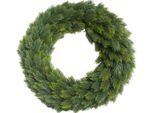 Kunstkranz BOTANIC-HAUS "Edel-Adventskranz einseitig", grün, B:52cm H:10cm T:52cm Ø:52cm, Kunstpflanzen, Kunstkranz