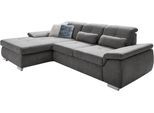 Ecksofa DIE PLANBAR "MP-IN16037 L-Form, Breite 289 cm, mit Kaltschaum-Polsterung", grau, B:289cm H:85cm T:195cm, 100% Polyester, Sofas, Ecksofa, mit Sitztiefenverstellung & Zierkissen