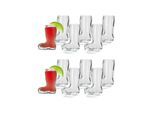 Schnapsglas STÖLZLE "Schnapsgläser Stiefel 40 ml 12er Set transparent", bunt (transparent), Glas, Trinkgefäße