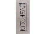 Küchenläufer SEHRAZAT "Caimas 3040", beige, B:80cm H:6mm L:300cm, Polyester, Teppiche, Bedruckt, waschbar, rutschhemmend, Kitchen Schriftzug