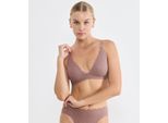 Bügelloser BH SLOGGI "ZERO Feel Bliss THE UP", Damen, Gr. L, N-Gr, cacao, Spitze, Obermaterial: 76% Polyamid, 24% Elasthan, BHs, Spitzenoptik, Lift-Up Effekt, mit herausnehmbaren atmungsaktiven Pads