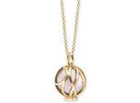 Kette mit Anhänger ENGELSRUFER "Powerful Stone Paradise Rosenquarz" Gr. XS, bunt (gelbgoldfarben, rosa), Halsketten, Damen, XS, Silber 925 (Sterlingsilber), L: 50, mit Rosenquarz