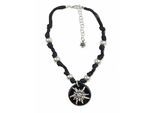 Kette mit Anhänger ALLGÄU REBELL "Maria", Damen, Gr. onesize, PTFE-Kunststoff, schwarz, Basic, Halsketten, rustikaler Charme