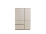 Mid.you Highboard, Kaschmir, Holzwerkstoff, 7 Fächer, 2 Schublade(n) Schubladen, 103x142x38 cm, Wohnzimmer, Kommoden & Sideboards, Highboards