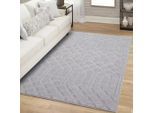 Teppich CARPET CITY "FLAIR138", grau, B:200cm H:11mm L:290cm, Obermaterial: 50% Polyester, 50% Polypropylen, Teppiche, Teppich, Kurzflor-Teppich, Skandi-Stil, Wohnzimmer