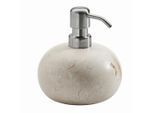 Aquanova Seifenspender , Creme , Stein , 12x13.3 cm , Metallpumpe , Badaccessoires, Seifenspender