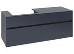 Villeroy & Boch Waschtischunterschrank Collaro C08500 1400x548x500mm 4 Ausz. Waschtisch li Marine Bl C08500VQ