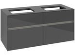 Villeroy & Boch Waschtischunterschrank Collaro C115B0 1200x548x500mm mit Beleuchtung Glossy Grey C115B0FP