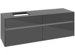 Villeroy & Boch Waschtischunterschrank Collaro C135B0 1600x548x500mm mit Beleuchtung Glossy Grey C135B0FP