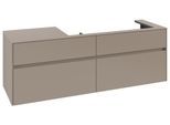 Villeroy & Boch Waschtischunterschrank Collaro C03000 1600x 548x500mm 4 Ausz. Waschbecken re Taupe C03000VM